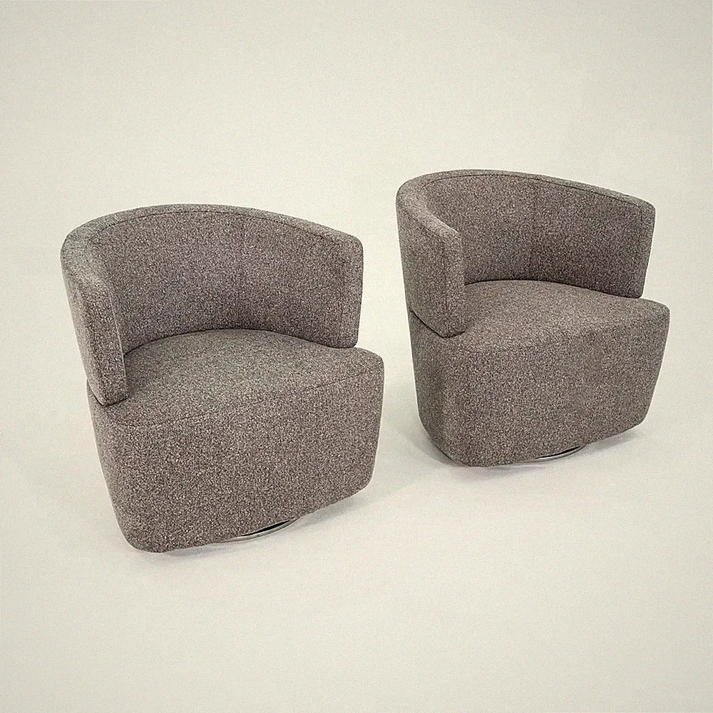 2021 Joel Swivel Lounge Chair EOOS for Coalesse / Walter Knoll in Grey 10+ Avail