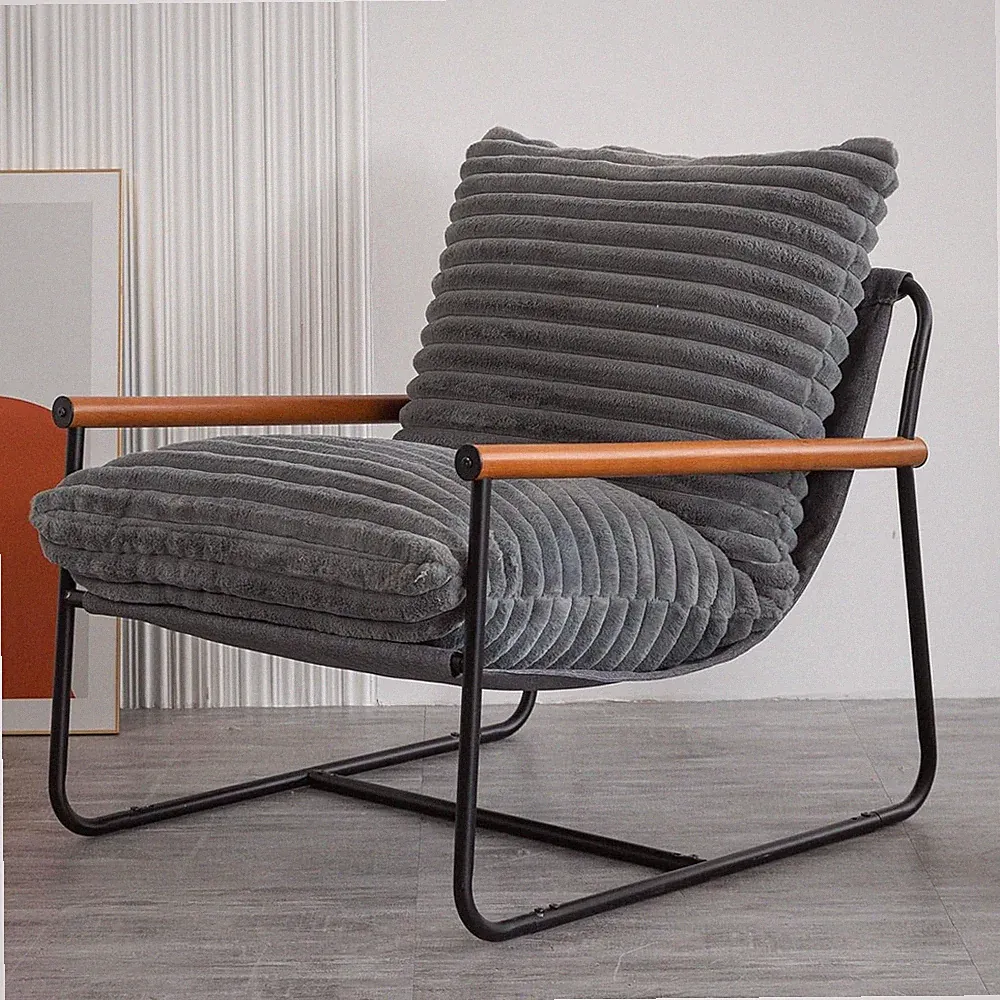 Accent Chair, Sherpa Arm Chair for Living Room, Mid Century Modern Accent Chairs