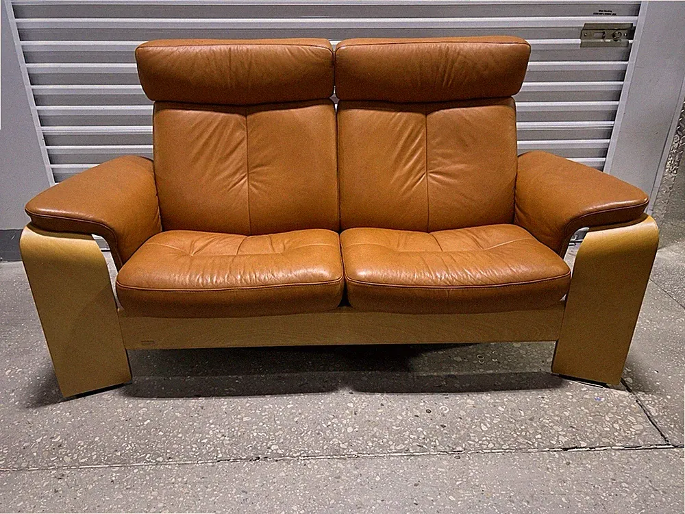 Ekornes Stressless Pegasus Leather Recliner Loveseat Norway LivingRoom Furniture