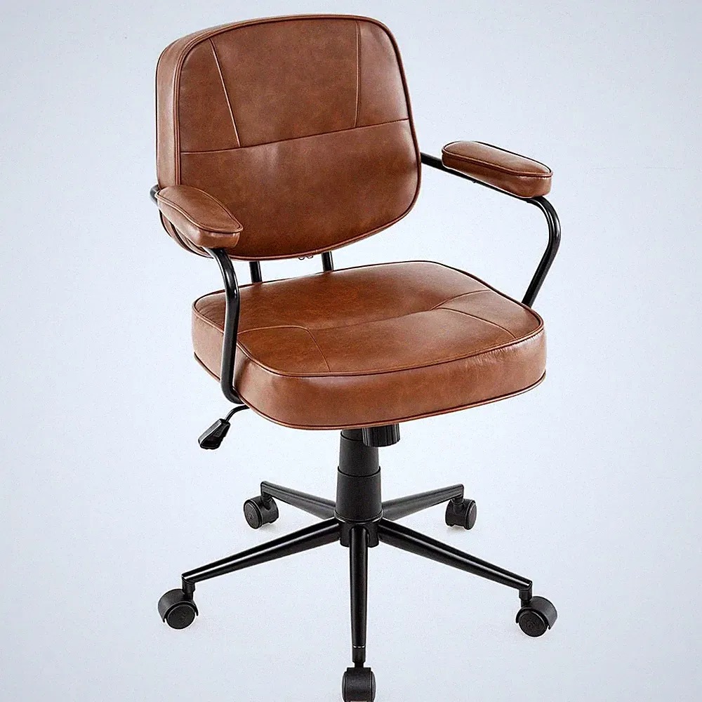 mid century modern faux leather recliner