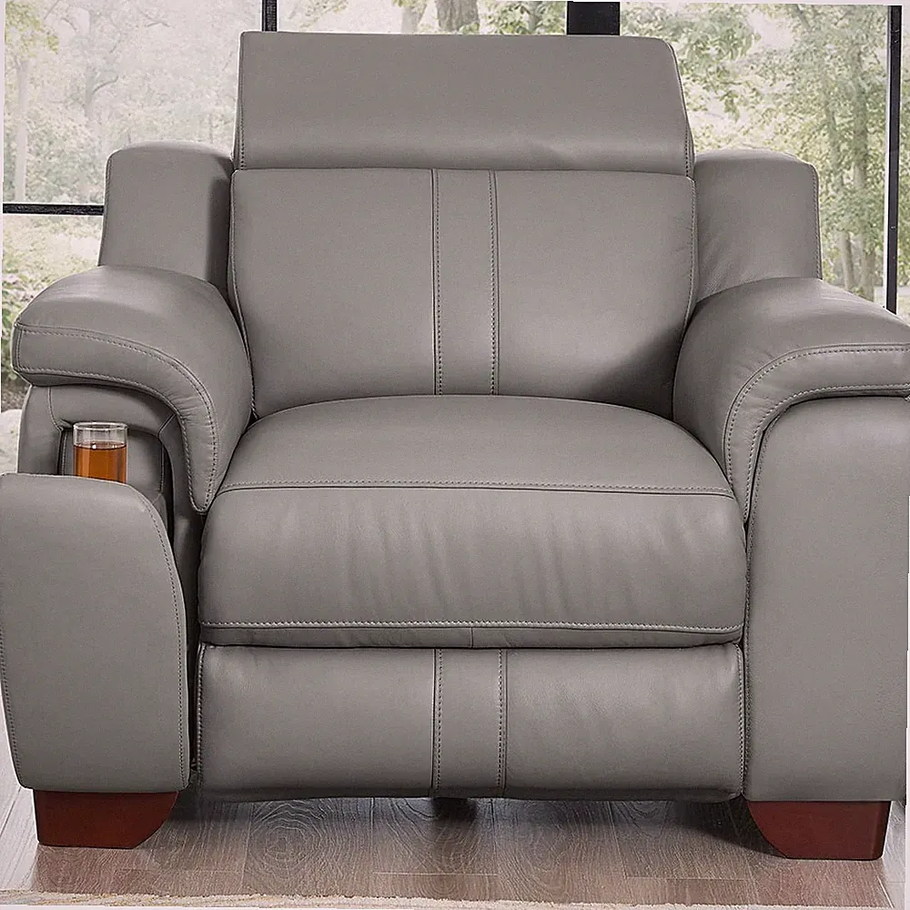 Hydeline Cara Power Motion Headrest Top Grain Leather Zero Gravity Recliner