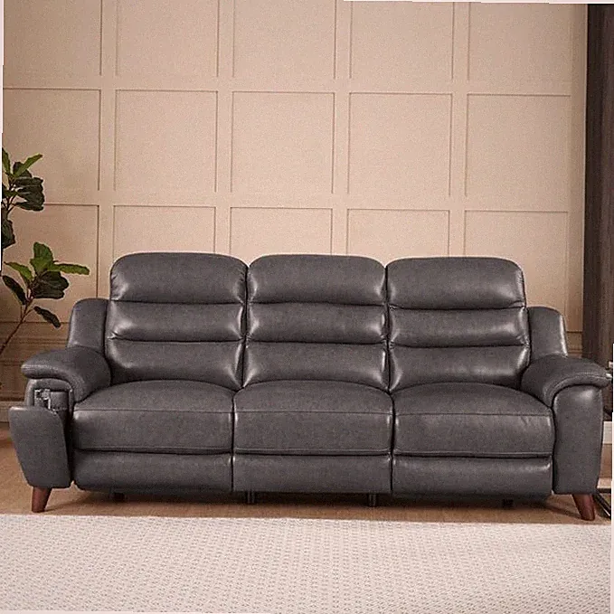 Hydeline Hudson Power Headrest Top Grain Leather Zero Gravity Reclining Sofa