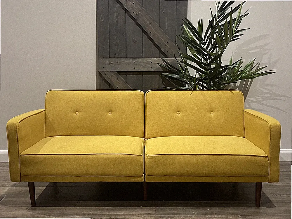 New Mid Century Modern Vintage Style Sofa Yellow Sleeper Sofa Daybed Recliner