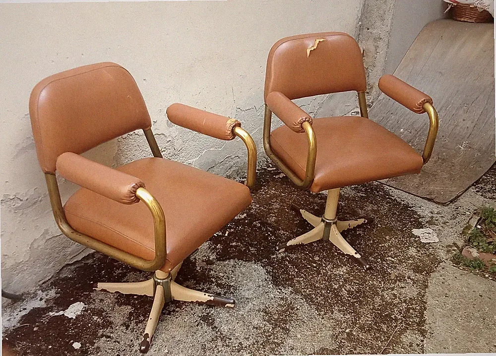mid century modern swivel recliner